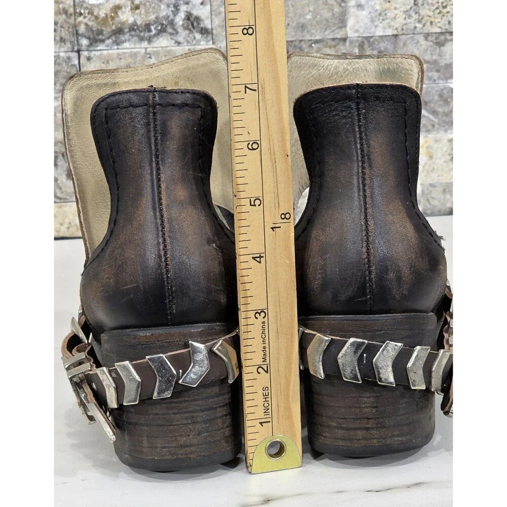 FREEBIRD Distressed Brown Leather BLADE Ankle Booties